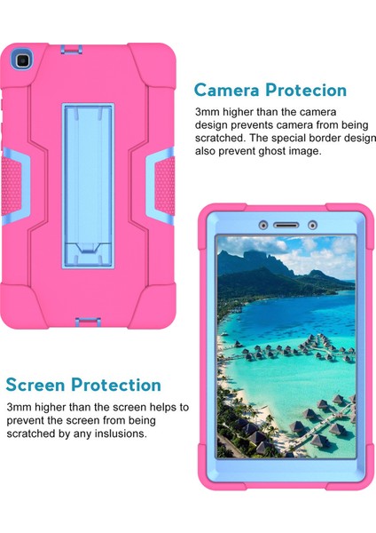 Galaxy Tab A İçin Darbeye Dayanıklı Tablet Kılıfı - Pembe - Mavi (Yurt Dışından) modelleri