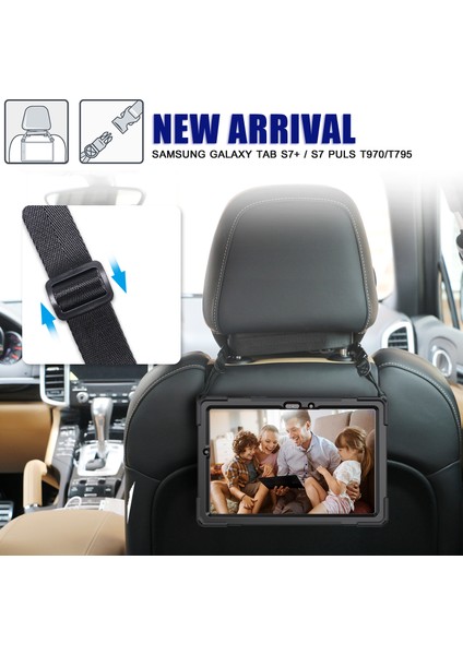 Galaxy Tab S7 İçin Tablet Kılıfı - Siyah (Yurt Dışından) fırsatları