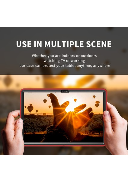 Galaxy Tab S7 Plus İçin Tablet Kılıfı - Kırmızı (Yurt Dışından) fırsatları