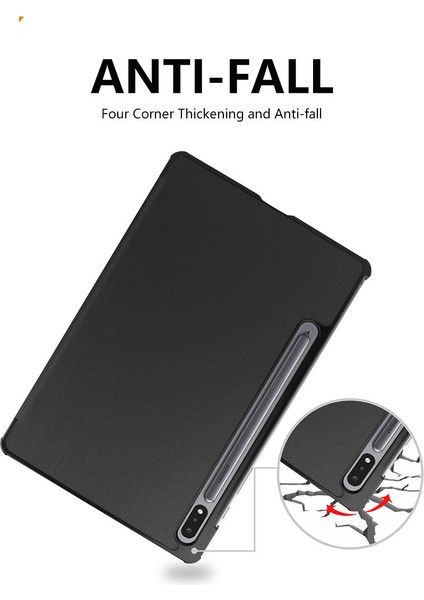 Galaxy Tab S7 İçin Tablet Kılıfı - Siyah (Yurt Dışından)
