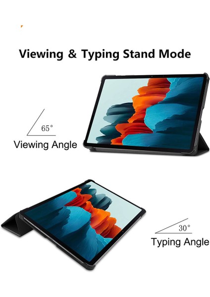 Galaxy Tab S7 İçin Tablet Kılıfı - Siyah (Yurt Dışından)