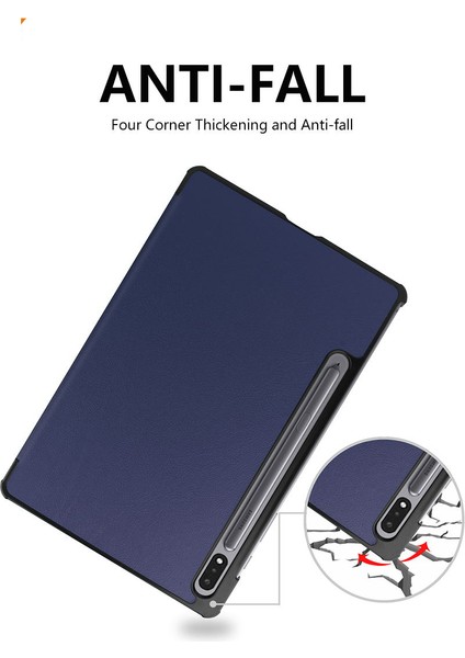 Galaxy Tab S7 İçin Tablet Kılıfı - Koyu Mavi (Yurt Dışından) fiyatları