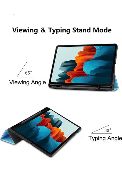 Galaxy Tab S7 İçin Tablet Kılıfı - Açık Mavi (Yurt Dışından) fırsatları