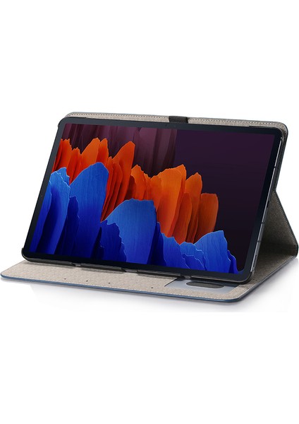 Galaxy Tab S7 Plus İçin Tablet Kılıfı - Mavi (Yurt Dışından)