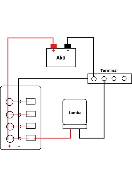 3 Anahtarlı Switch Panel Kontrol Paneli Dikey İzolesiz 12/24V