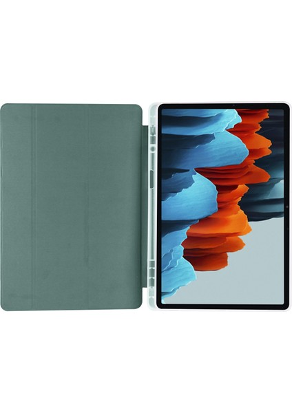 Galaxy Tab S7 Plus İçin Tablet Kılıfı - Yeşil (Yurt Dışından)