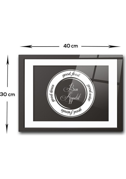 Cam Kesme Tahtası - Cam Kesme Tablası | Good Food - Siyah Fon | 30 cm x 40 cm fırsatları