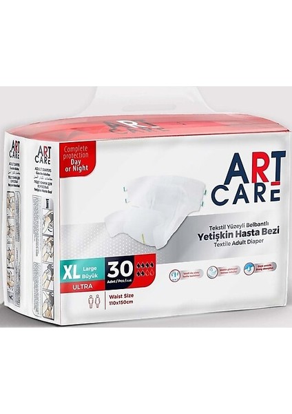 Art Care Belbantlı Yetişkin Hasta Bezi Xlarge 30'lu