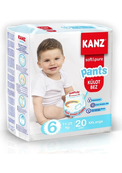 Bebek Külot Bezi No:6 Xxlarge 11-25 kg 20'li