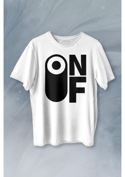 On Off Aç Kapa Urban Street Wear Baskılı Tişört Unisex T-Shirt