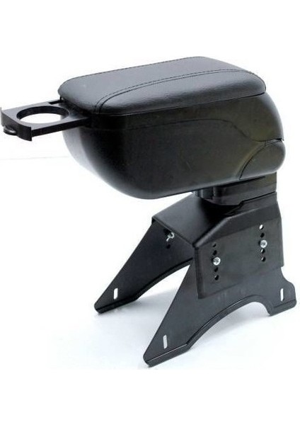 Kia Rido 06-12 Sedan Uyumlu Kol Dayama ve Kolçak Sürgülü Bardaklıklı Ayarlanabilir Siyah Deri
