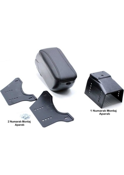 Chevrolet Kalos Hatcback Uyumlu Kol Dayama ve Kolçak Sürgülü Bardaklıklı Ayarlanabilir Siyah Deri fırsatları