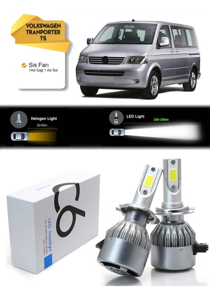 Volkswagen Transporter T5 Sis Farı LED Xenon Şimşek Etkili