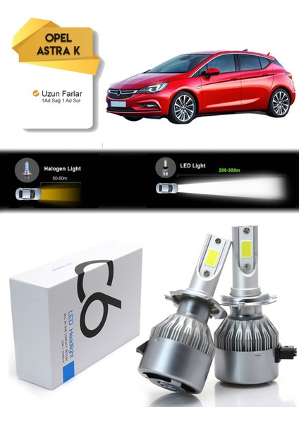 Opel Astra K Uzun Far LED Xenon Şimşek Etkili