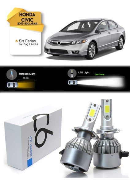 Honda Civic Sis LED Xenon Şimşek Etkili 2006-2012 Arası