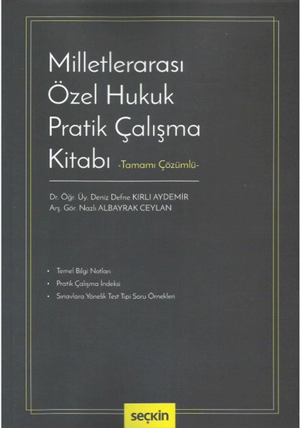 Milletlerarası Özel Hukuk Pratik Çalışma Kitabı Tamamı Çözümlü