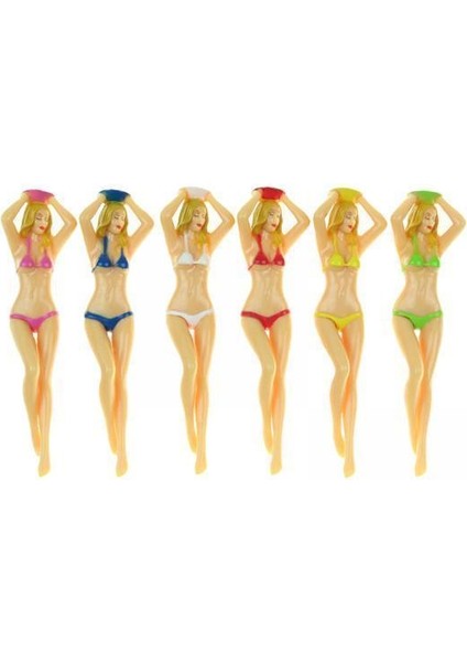 4X6PCS Golfçüler Kulüp Plastik Golf Tees Bikini Golf Tees Kadınlar Için Yeni Başlayan Hediye 4 Adet (Yurt Dışından)