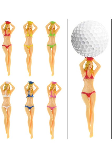 4X6PCS Golfçüler Kulüp Plastik Golf Tees Bikini Golf Tees Kadınlar Için Yeni Başlayan Hediye 4 Adet (Yurt Dışından) fırsatları