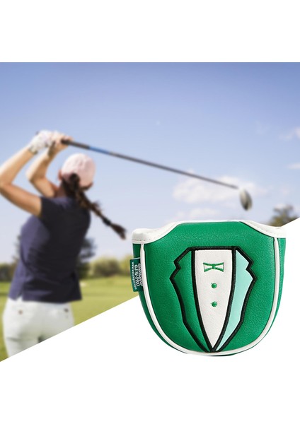 Golf Mallet Putter Head Kapağı Su Geçirmez Golf Kulübü Headcovers Erkekler Golfçü Yarım Tur 12X12CM (Yurt Dışından) modelleri