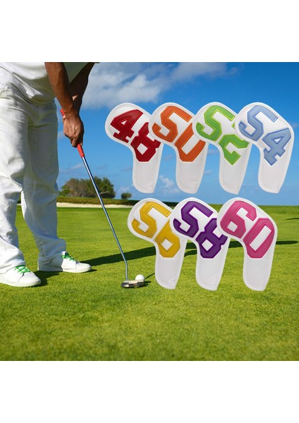 7 Adet Kalınlığında Golf Demir Başlık Golf Kulübü Kafa Kapağı Set Koruyucu Kollar Beyaz (Yurt Dışından) modelleri