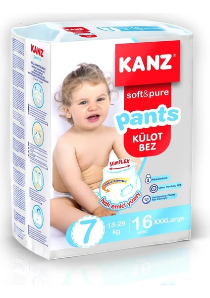 Bebek Külot Bez No:7 Xxxlarge 13-29 kg 16'lı