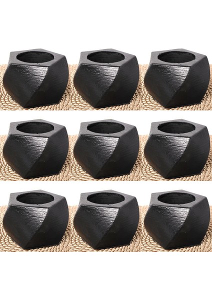 01 Sukulent Beton Saksı Siyah