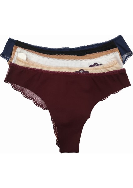 Lingerie 4572 Kadın Lazer Kesim Dantel Bant Tanga Külot fiyatları