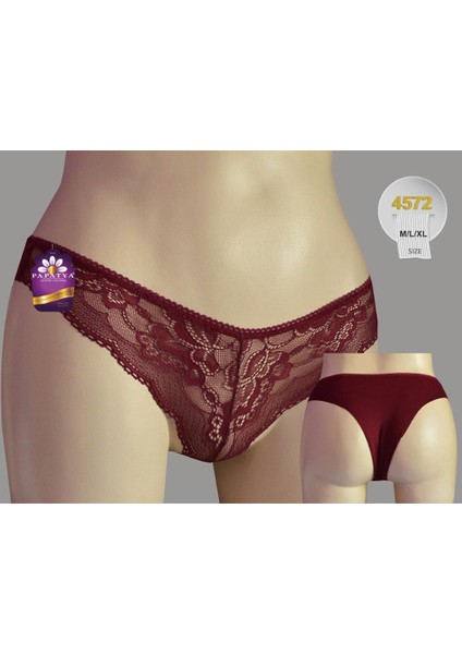 Lingerie 4572 Kadın Lazer Kesim Dantel Bant Tanga Külot modelleri