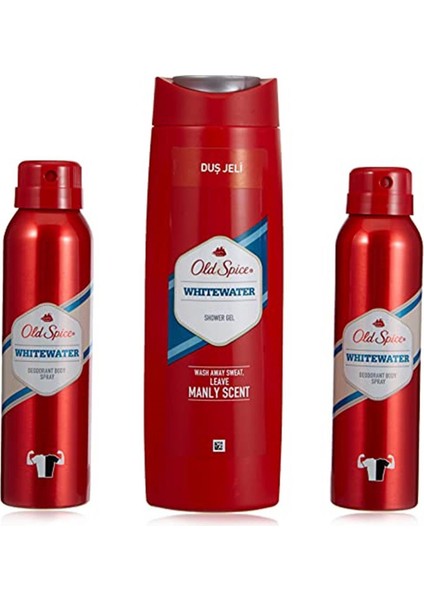 400 ml Duş Jeli + 2X150 ml Sprey Deo Whitewater