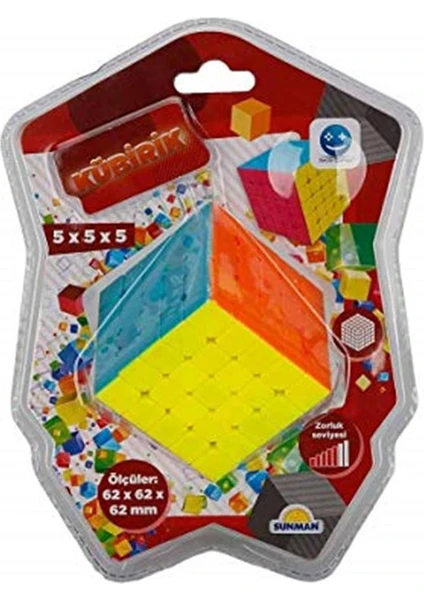 S00000321 Kübirik 5'li Zeka Küpü Rubik Magic Cube Sabır Küp 5X5X5