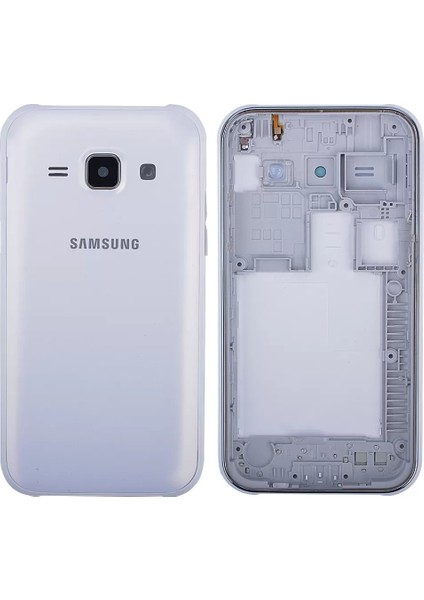 Samsung Galaxy J1 J100 Kasa Muadil Kapak Beyaz Çıtasız