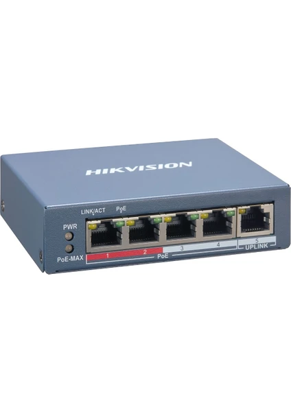 Hıkvısıon DS-3E1105P-EI 4 Port 10/100 4 Port Poe+ 65W Yonetılemez Swıtch