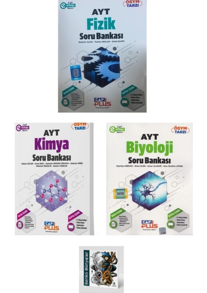 2023 Çap Yayınları AYT Fizik - AYT Kimya- AYT Biyoloji Soru Bankası Seti 3 Kitap (Hediyeli)