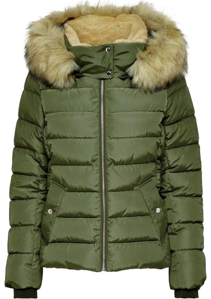 Onlcamılla Quılted Furhood Kadın Mont modelleri