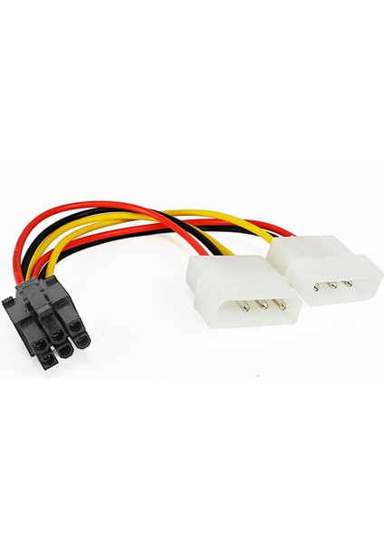 6 Pin Pcıe To 2x4 Pin Molex Ekran Kartı Power Kablosu