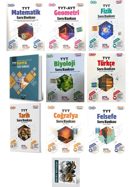 2023 Çap Yayınları TYT Tüm Dersler Soru Bankası Seti 9 Kitap (Hediyeli)