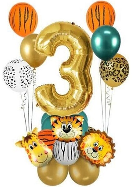 Yaş Safari Folyo Set Doğum Günü Seti