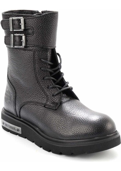 Black Deri Kadın Bot & Bootie HD0777063603