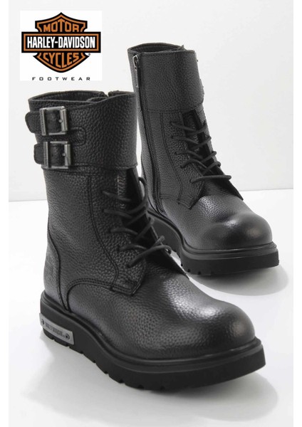 Black Deri Kadın Bot & Bootie HD0777063603