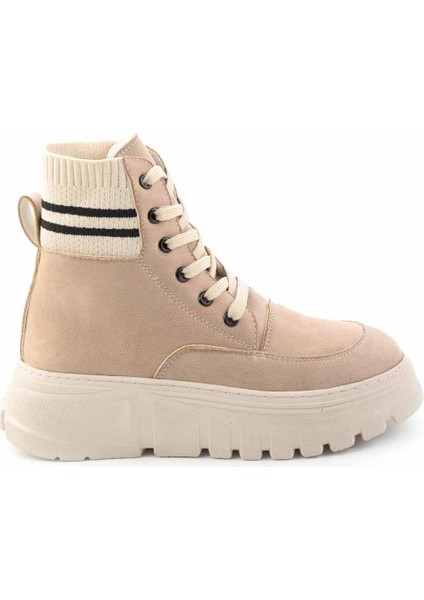 Bej Süet Kadın Bot & Bootie K02991100302
