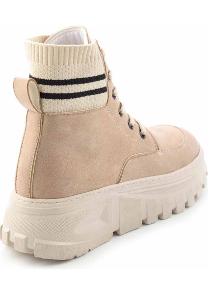 Bej Süet Kadın Bot & Bootie K02991100302