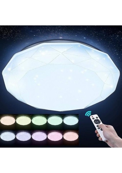 Lambalar LED Tavan Işık Dim Uzaktan Kumanda 48 W 4800LM Elektin Modern Tavan Lambası 2700K-6500K(Yurt Dışından) fiyatları