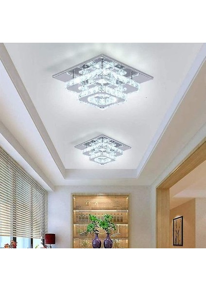 Lambalar LED Tavan Işık Kare Kristal Tavan Işıkları 2 Dahili LED Boards 36W Modern Tavan Armatürü(Yurt Dışından) fırsatları