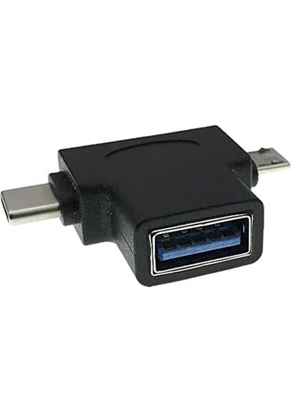 4372 USB 3.0 To Type C Micro USB 3.1 Data Şarj Çevirici Dönüştürücü Adaptör