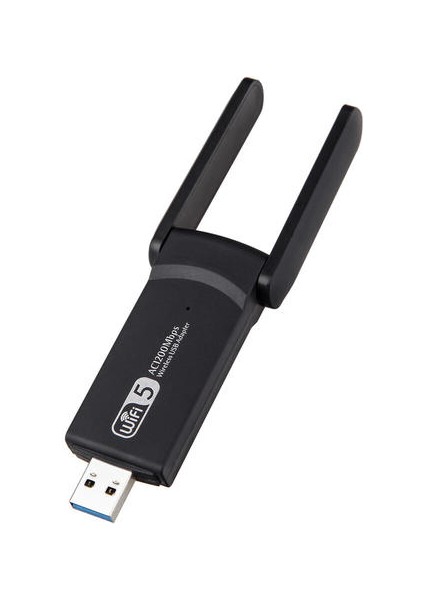 USB 3.0 1200 Mbps Wifi Adaptörü Çift Bant 5 Ghz 2.4 Ghz 802.11AC RTL8812BU Wıfı Anten Dongle Ağ Kartı Dizüstü Masaüstü Için(Yurt Dışından)