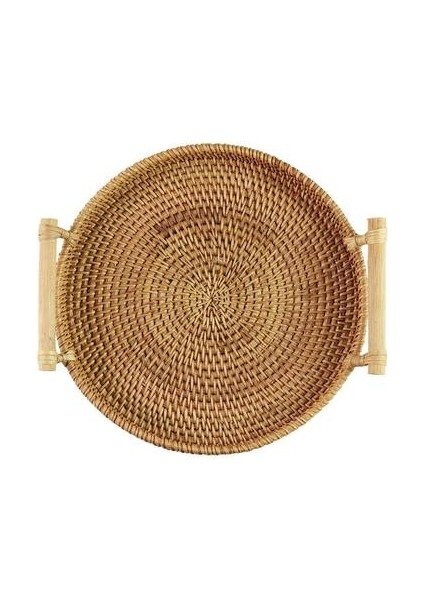 El Yapımı Rattan Gıda Depolama Tepsi (Yurt Dışından)