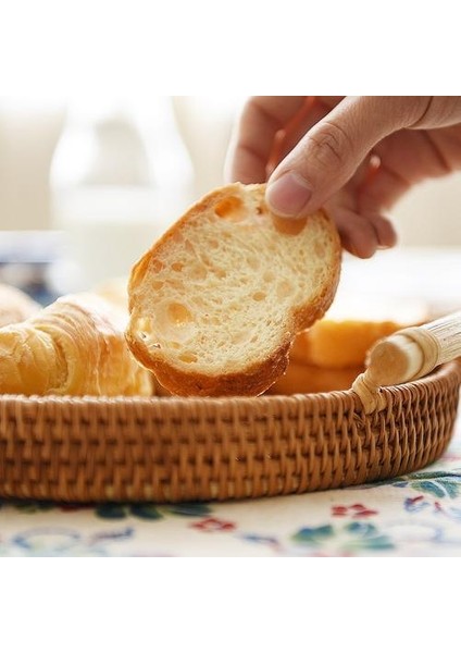 El Yapımı Rattan Gıda Depolama Tepsi (Yurt Dışından)