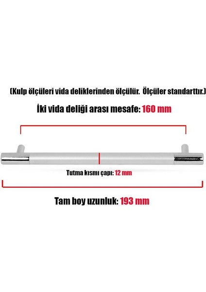 Çekmece Dolap Kapak Kulpu Kulbu 160 mm Mat Krom Kulp fırsatları