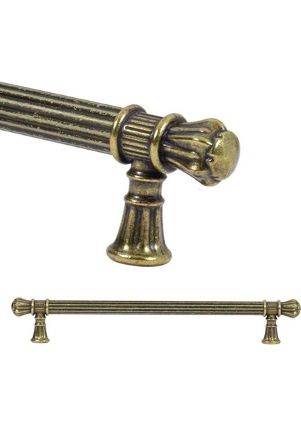 Çekmece Dolap Kapak Kulpu Kulbu 192 mm Rustik Metal (Antik Sarı) fiyatları
