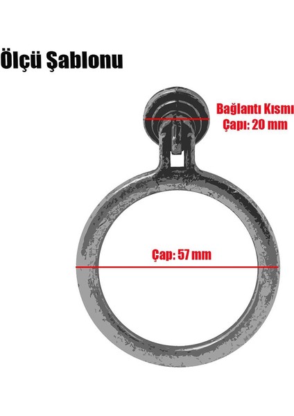 Dolap Çekmece Kulpu Kulbu Antik Bakır Metal Halka Kulp (4 Adet) modelleri